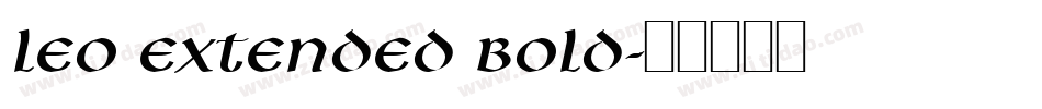 Leo Extended Bold字体转换